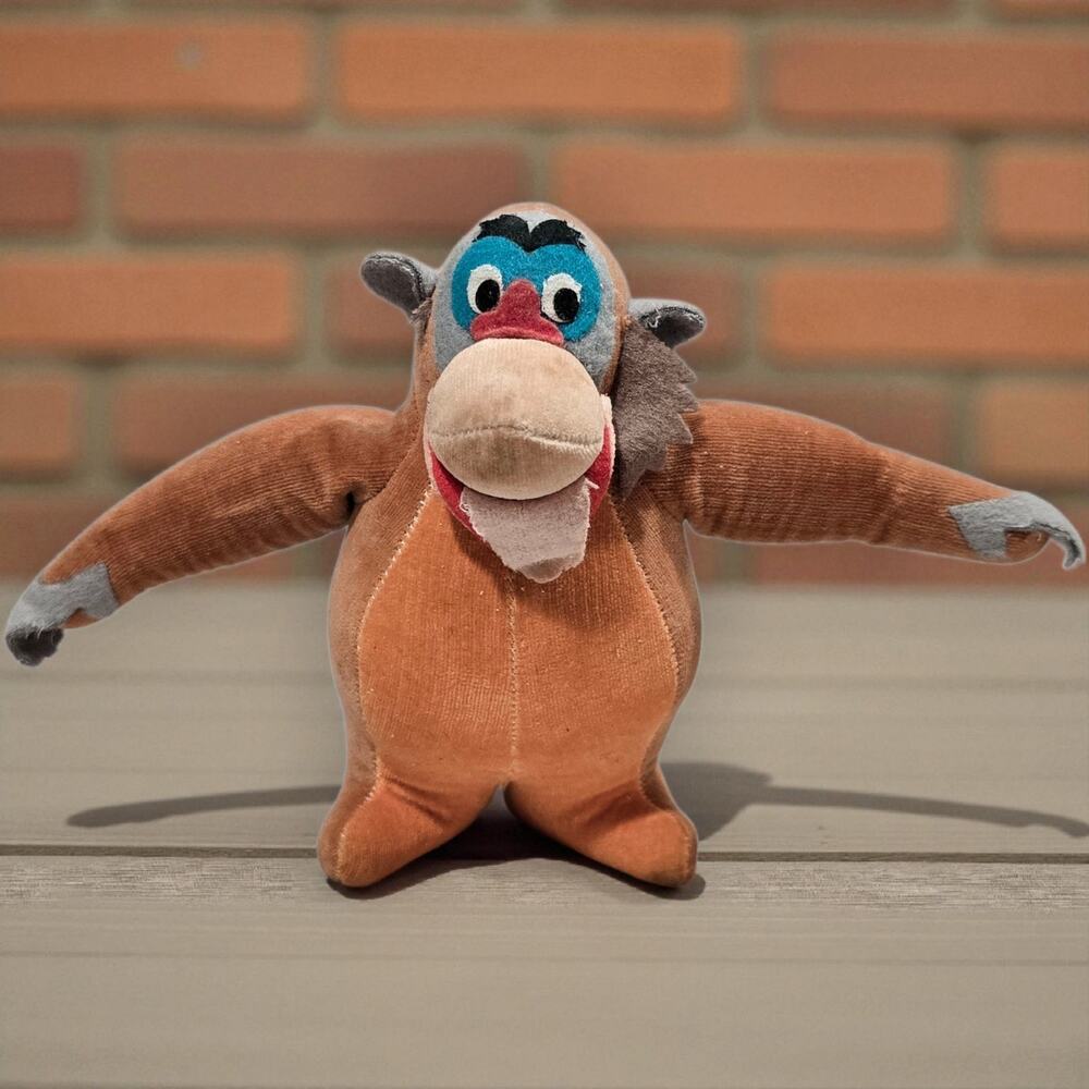 Disney Vtg Jungle Book King Louie Mini Plush Japan 1966 Velvet Orangutan AS IS